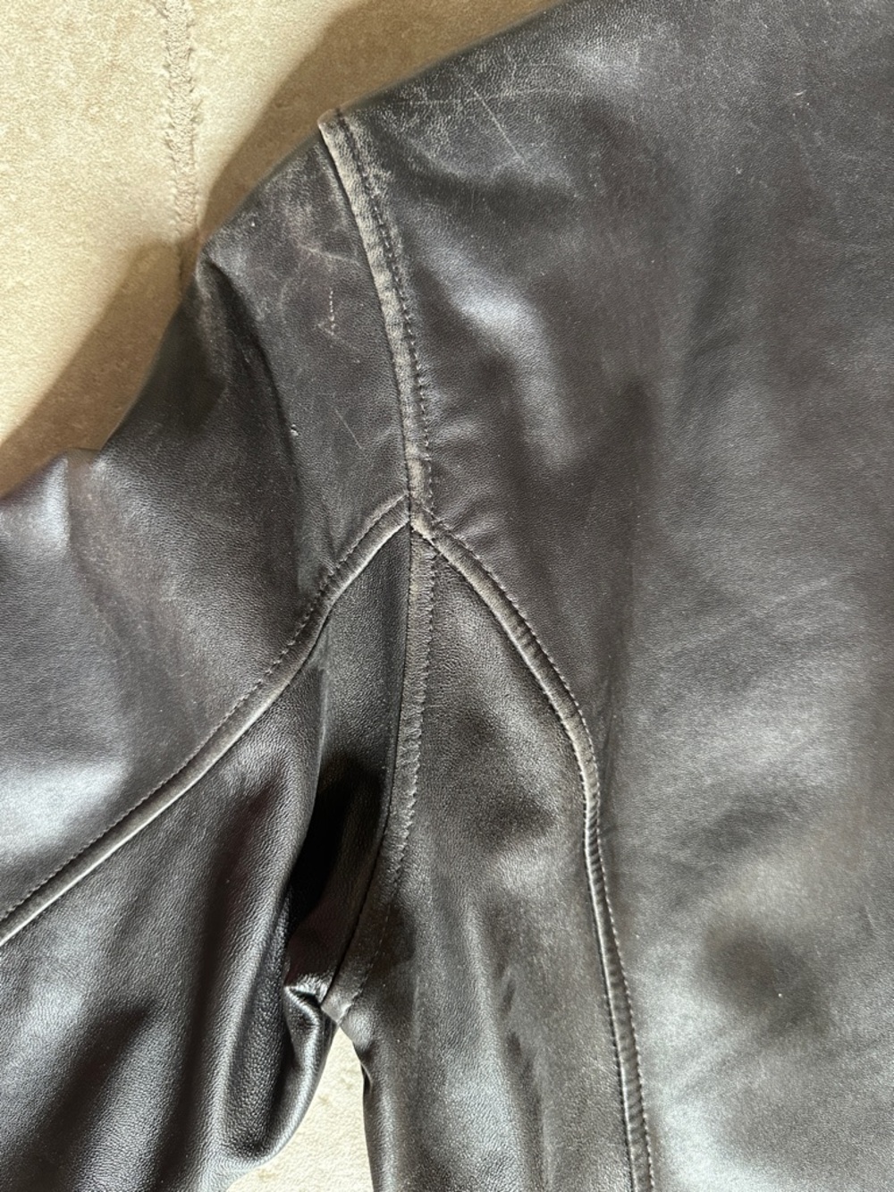 Liz Claiborne Classic Black Leather Jacket - Picture 8 of 16